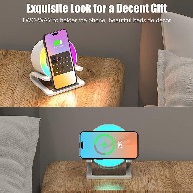 Wireless Charging || Multifunctional || Night Lamp RGB || Bluetooth Speaker