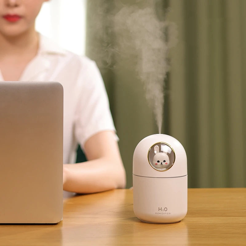 Lovely Cartoon Humidifier - USB - LED Light