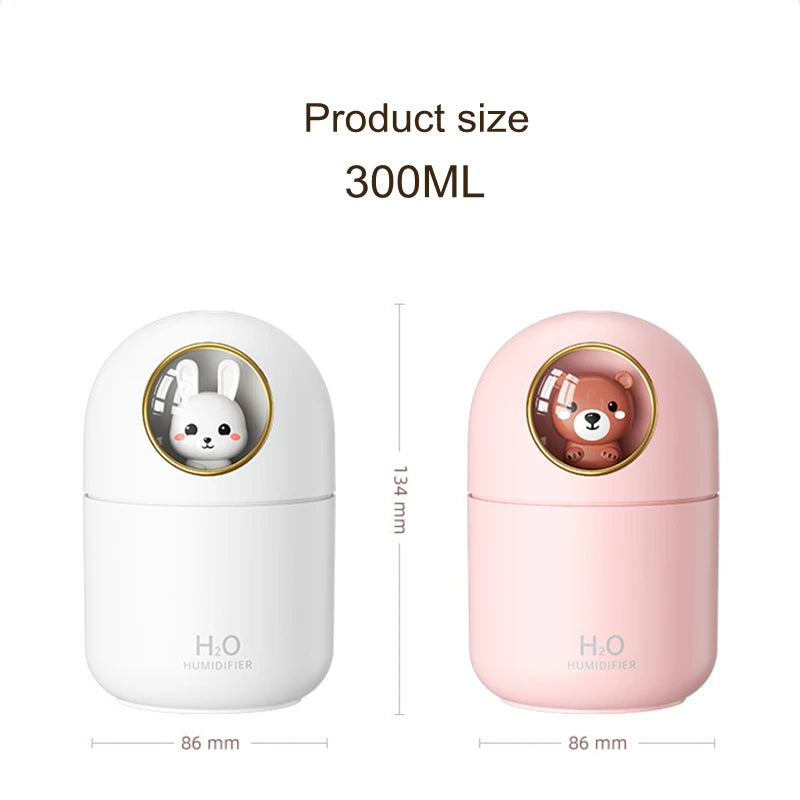 Lovely Cartoon Humidifier - USB - LED Light