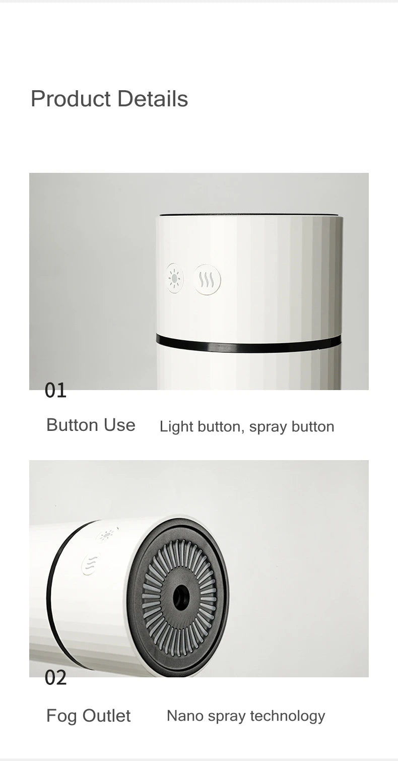 260ML Wireless Air Humidifier USB Rechargeable