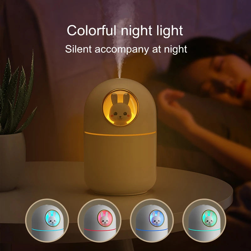 Lovely Cartoon Humidifier - USB - LED Light