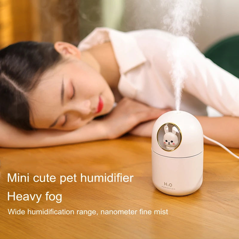 Lovely Cartoon Humidifier - USB - LED Light