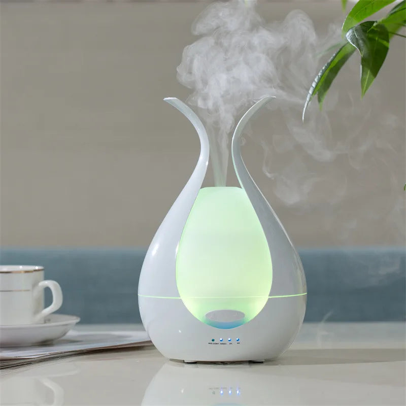 Mini Diffuser Flame Wood Grain Aromatherapy Machine