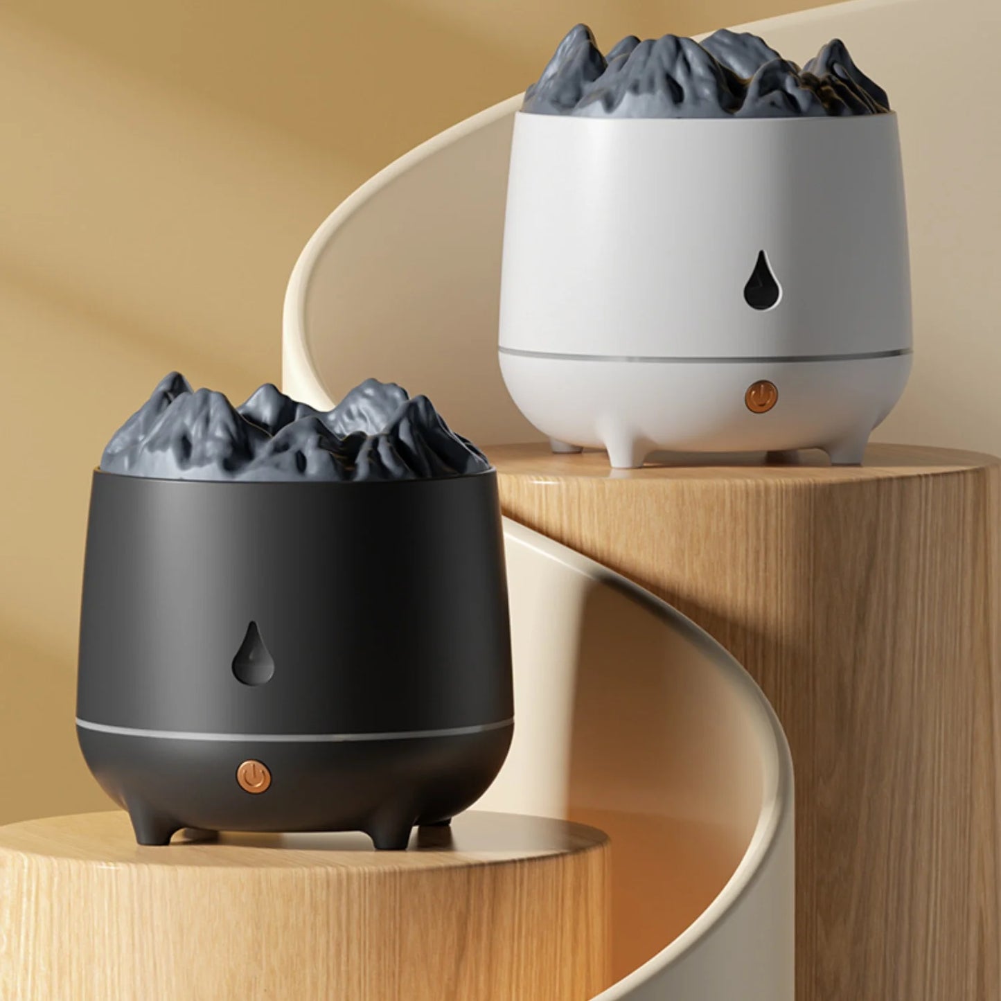 Aromatherapy Machine - Air Humidifier - USB Smart Volcano Flame Essential Oil Diffuser