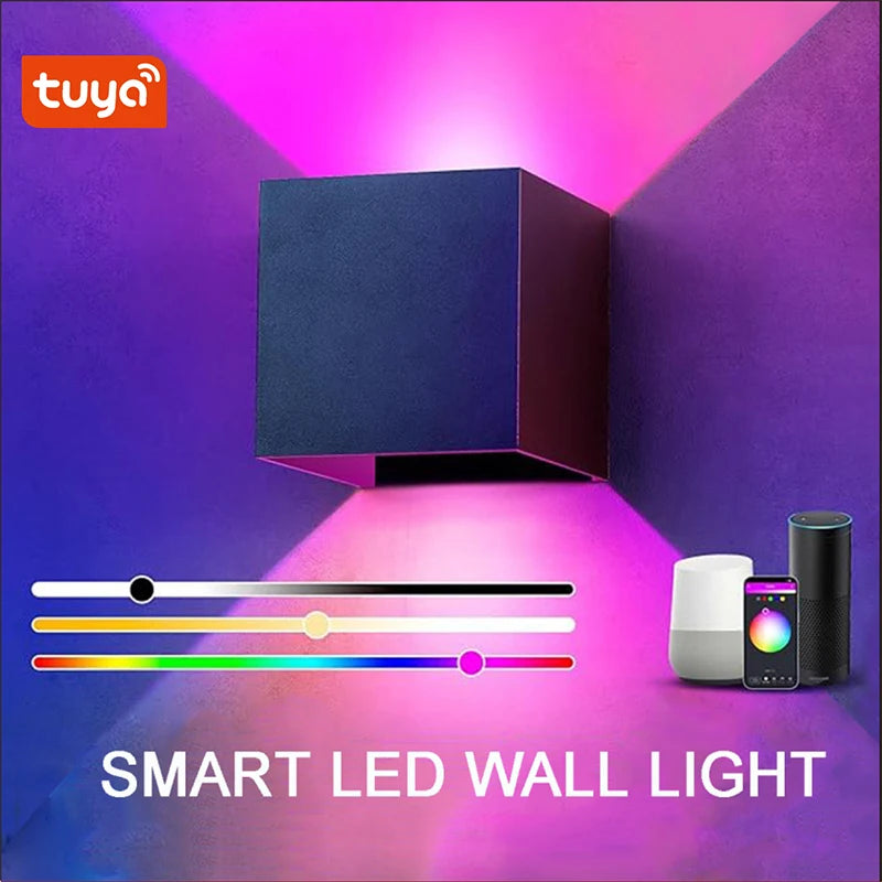 RCBCW Smart Outdoor Wall Light - Dimmable - Smart Life APP - Alexa - Google
