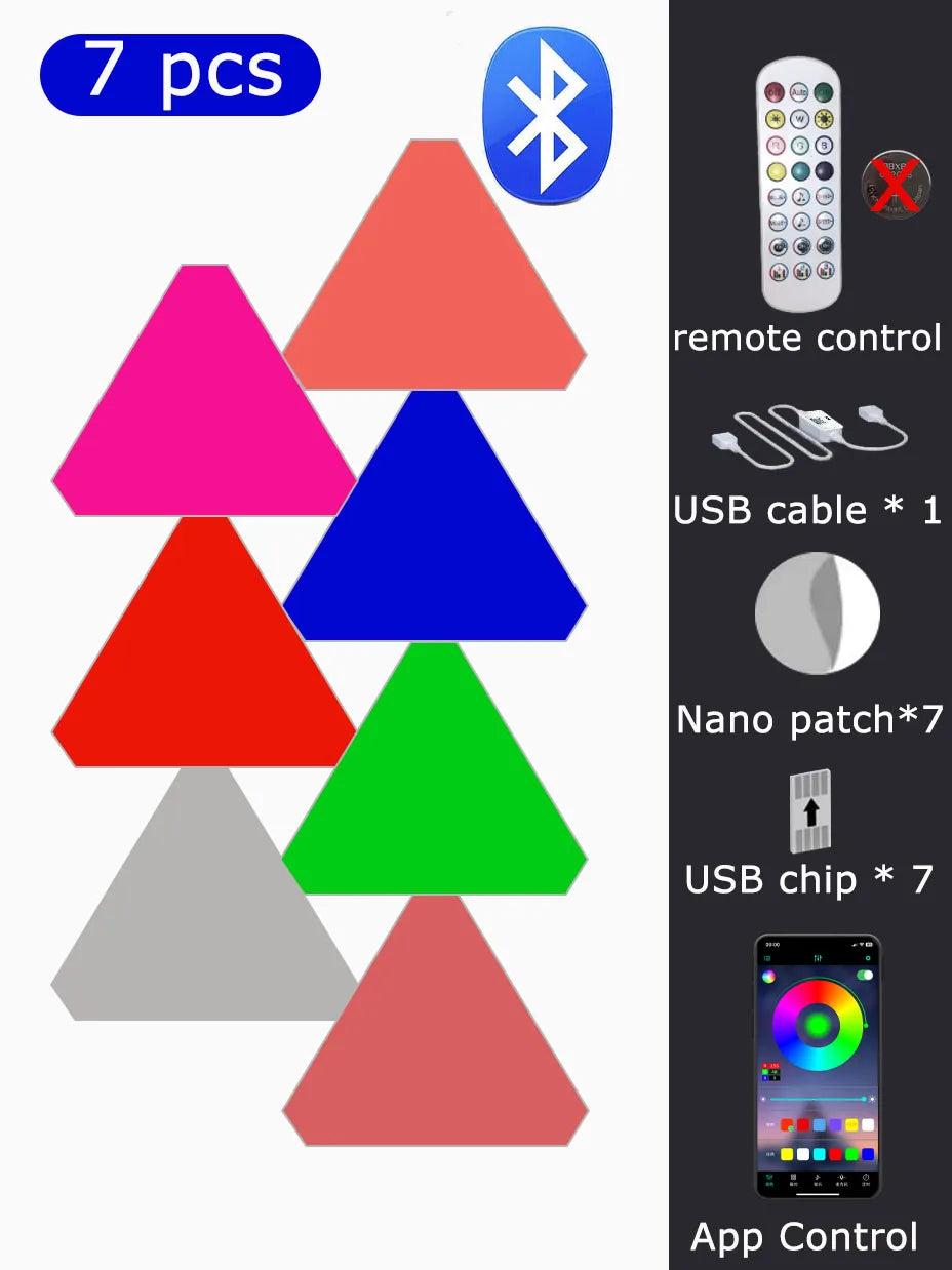 Decorative LED Triangle Quantum Light - APP Controls