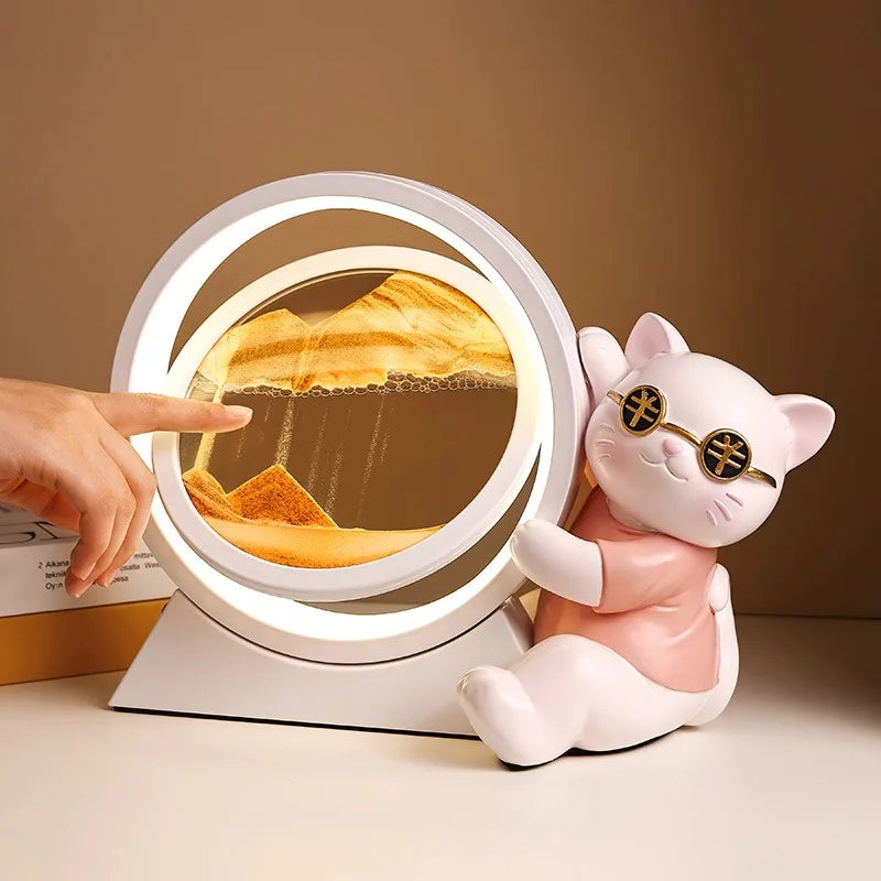 Cute Bear Flowing Sand Decoration Lights