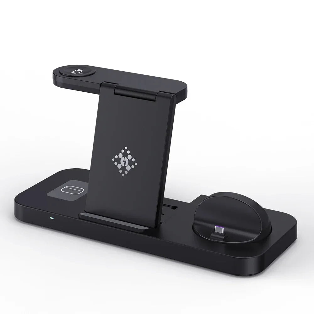 Foldable 6 In 1 Wireless Charger Stand For iPhone