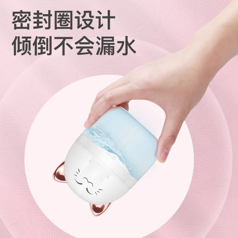 250ml Ultrasonic Air Humidifier Cute Pet Aroma Diffuser with Colorful Night Light Cool Mist Humidifiers for car Home Office