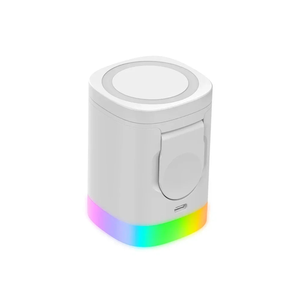 3 in 1Magnetic Wireless Charger Stand For iPhone with RGB Light