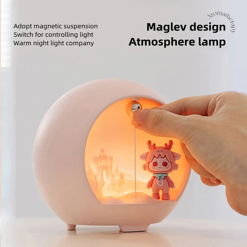 Cute Cartoon Romantic Lamp Mini Air Humidifier USB