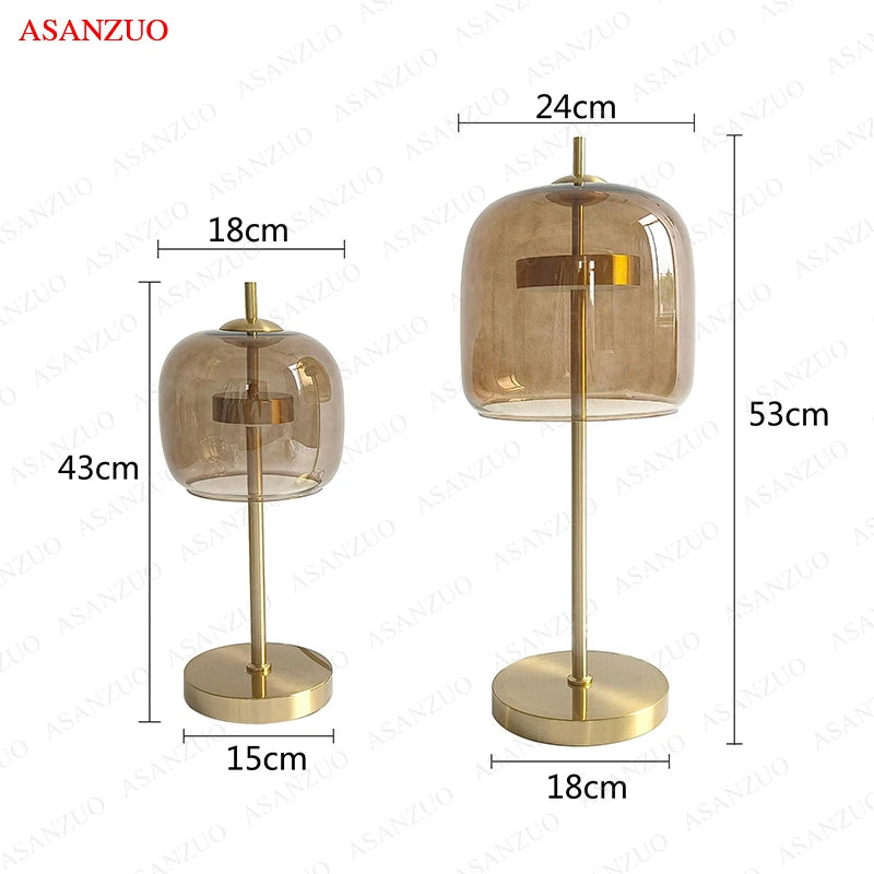Nordic Glass Table Lamps LED