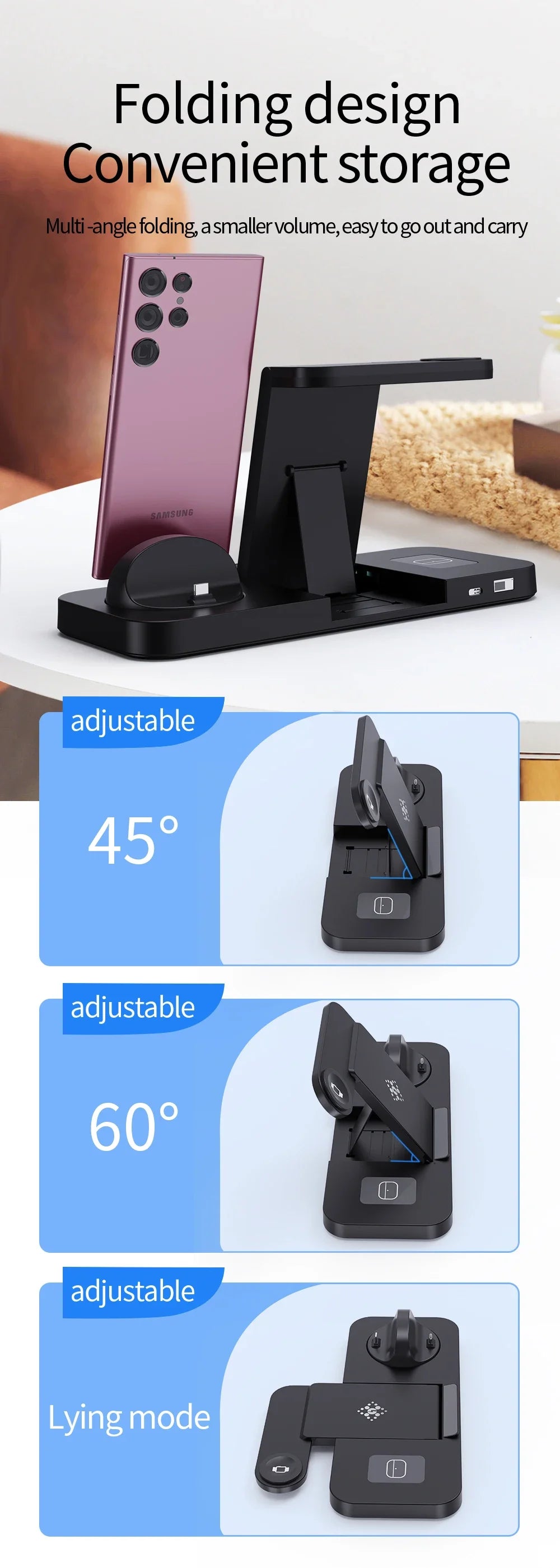 6 in 1 Foldable Wireless Charger