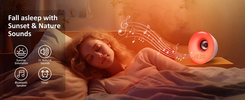 Clock Light Alarm Clock - Bluetooth Speaker