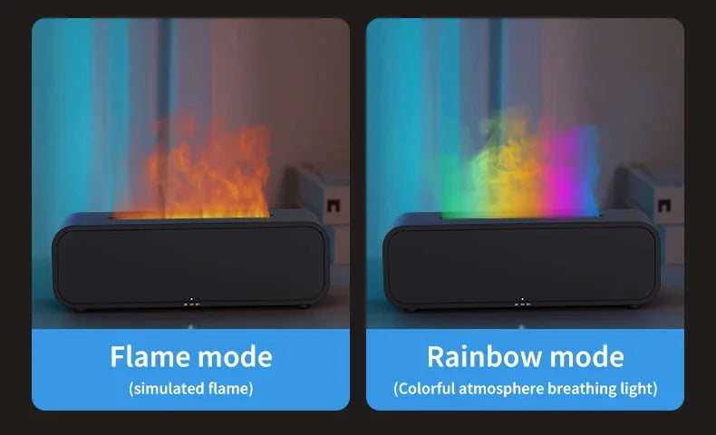 Aromatherapy - Simulated Flame - Remote Control - 7 Color Lighting