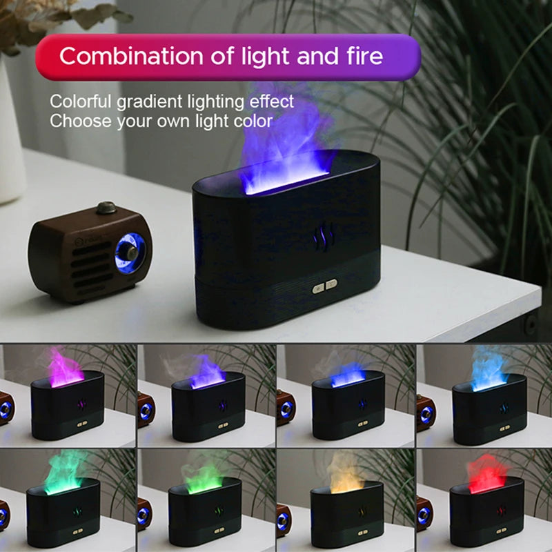 Aromatic Diffuser || RGB Flame || Essential Oil || D4