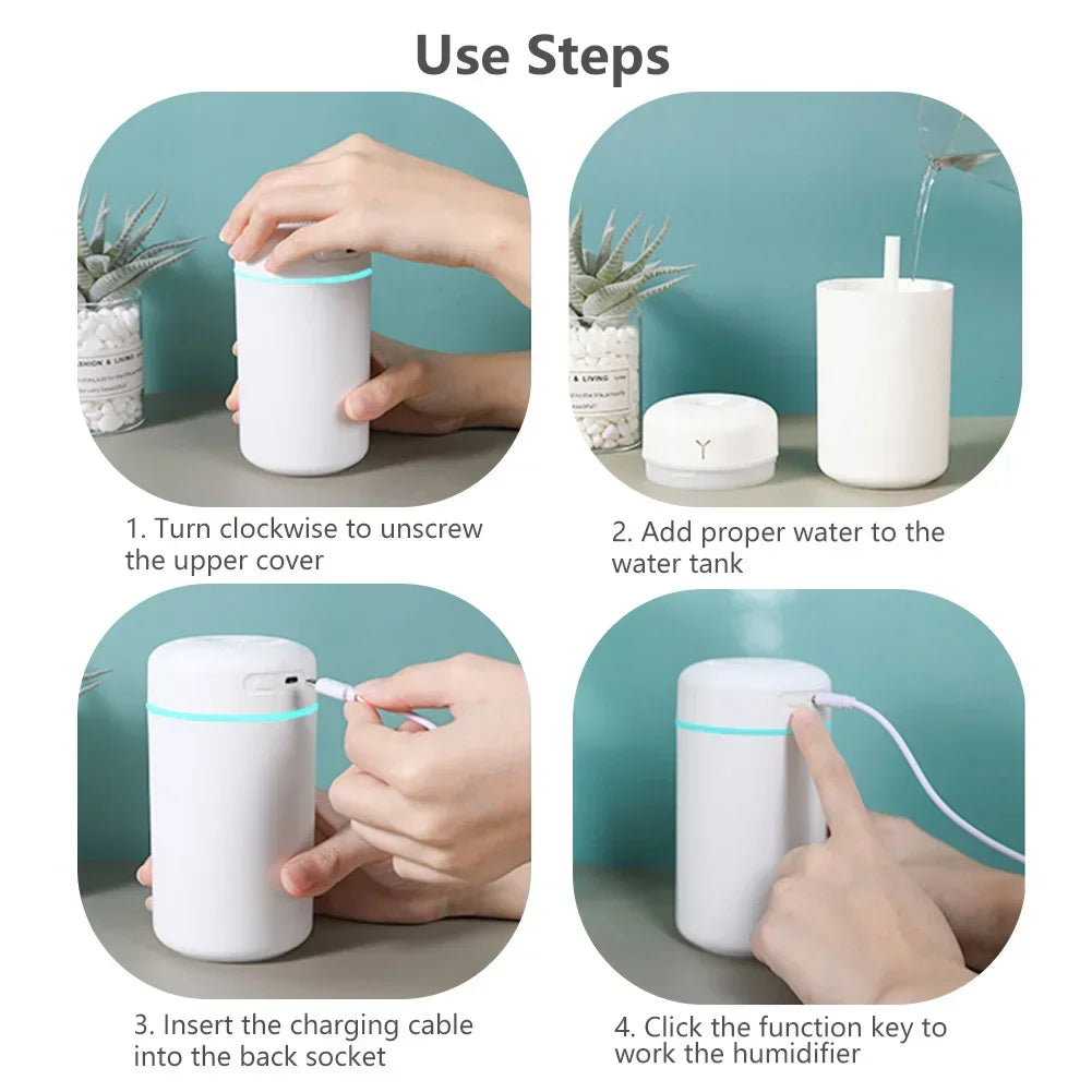 Portable Air Humidifier Essential Aroma Oil