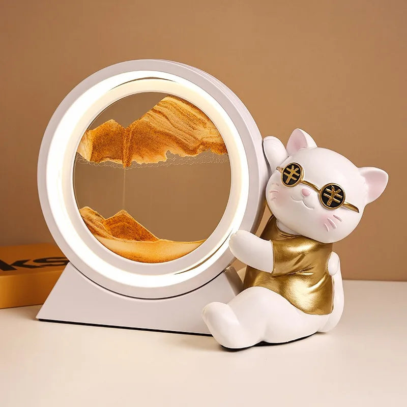 Cute Bear Flowing Sand Decoration Lights