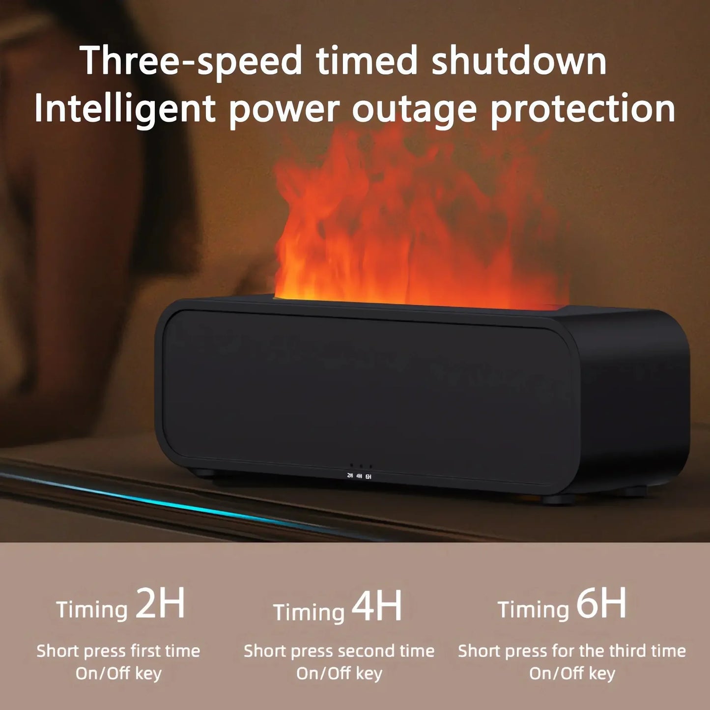 Dynamic Simulated Flame Aromatherapy - Music - Fragrance - Remote Control