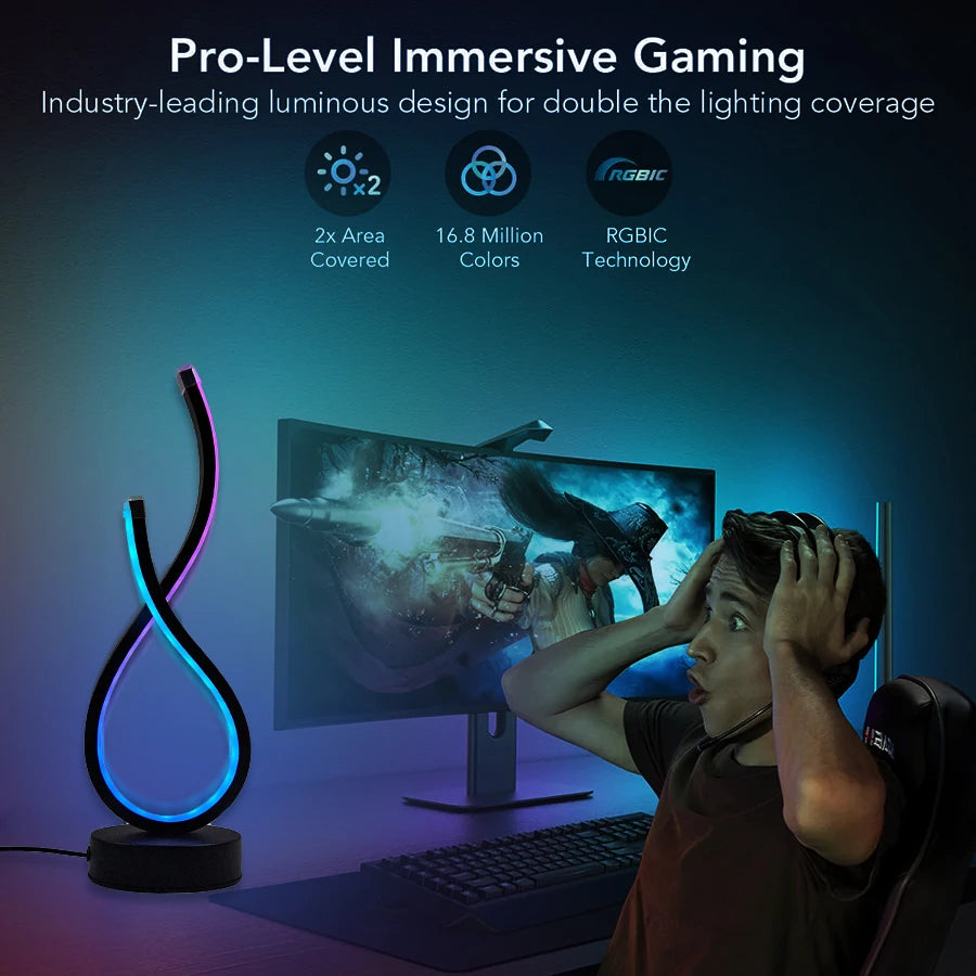 Modern LED Desk Lamp with USB Power