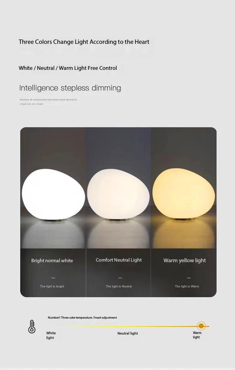 Cobblestone Night Light Modern Minimalist