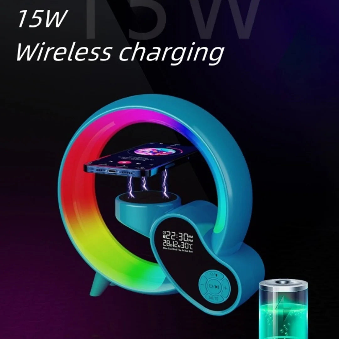 Decorative Night Light with Wireless Charging and Sunrise/Sunset Simulation