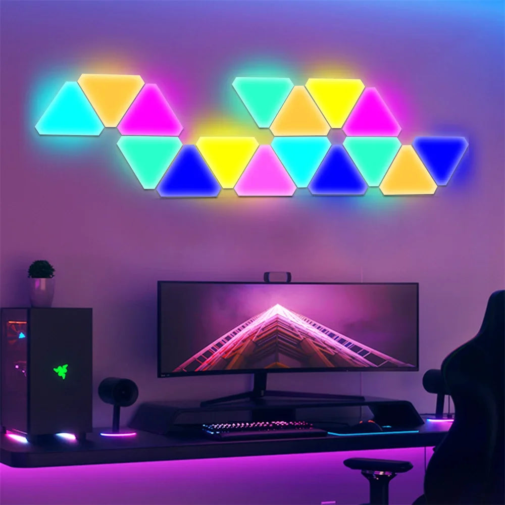 RGB Triangular Quantum Lamp LED Wall Lamp