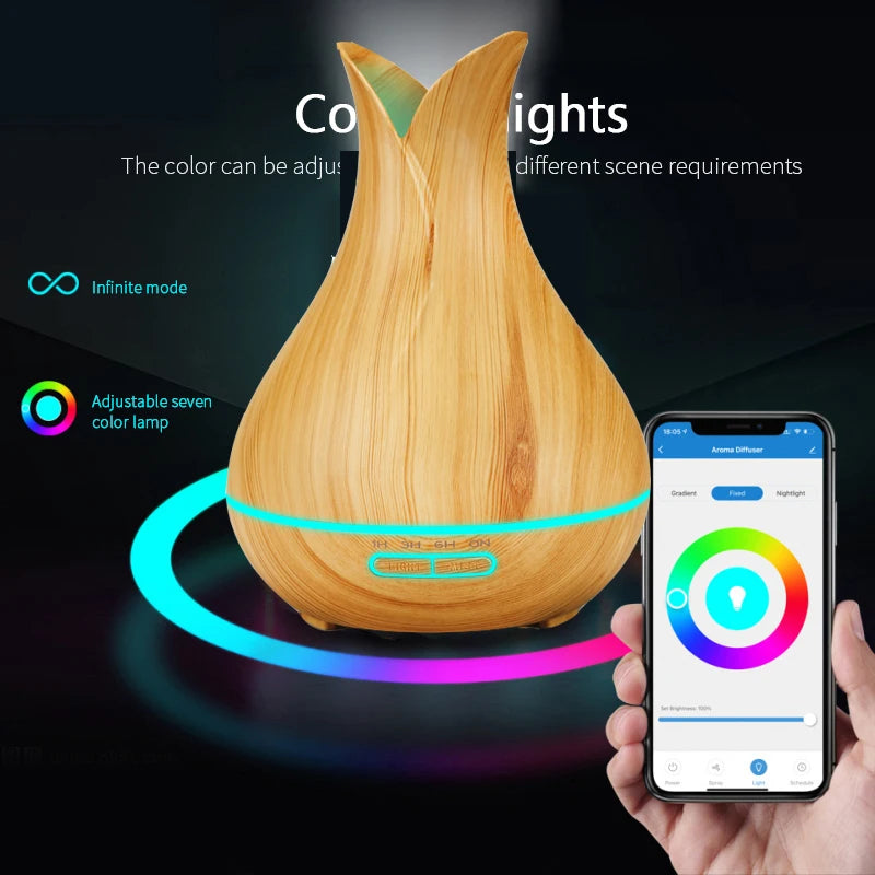 Smart Wifi Humidifier - Colorgul LED Light - App Controlled