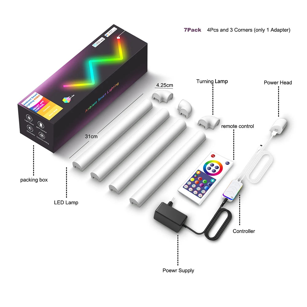 Smart Decorative RGB LED Lights - WiFi Remote Control