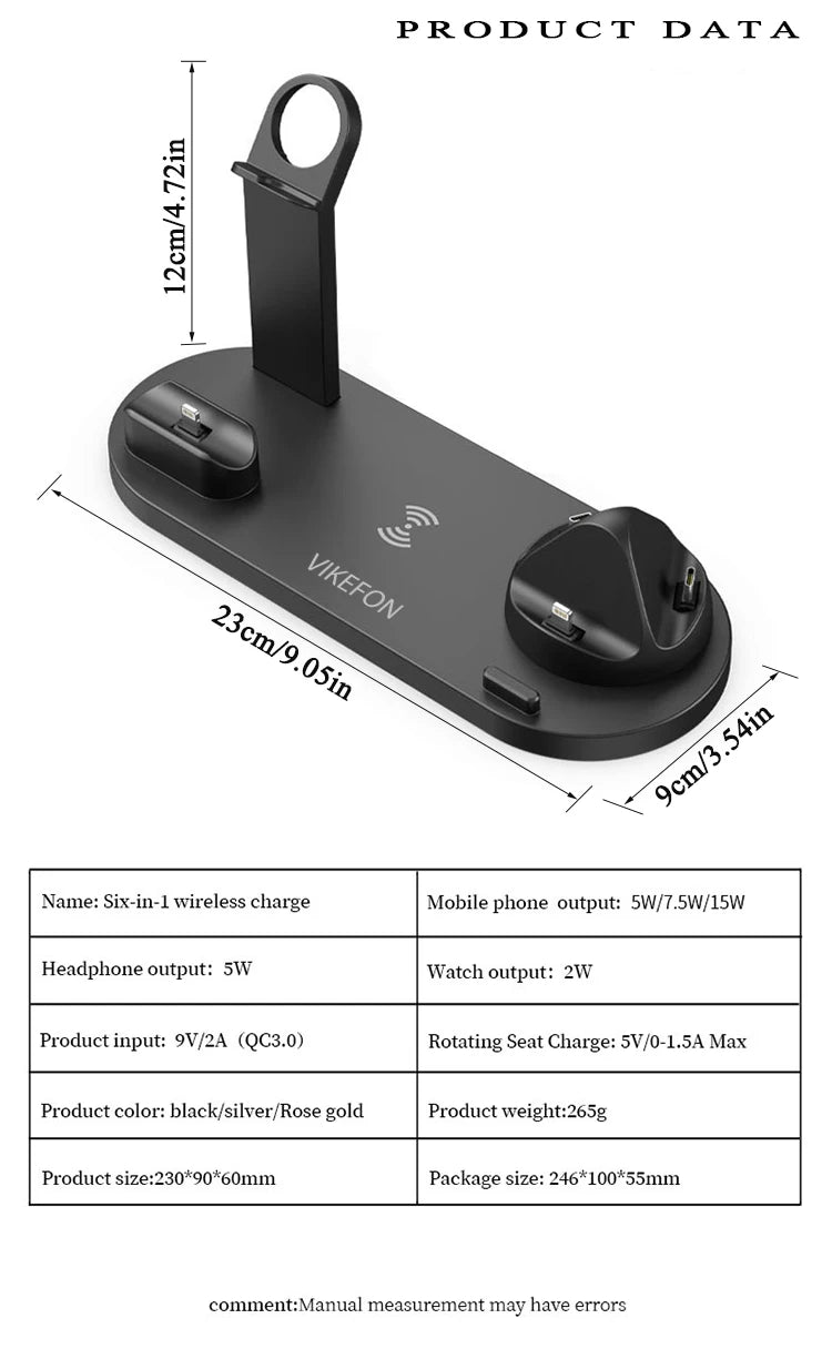 30W 7 in 1 Wireless Charger