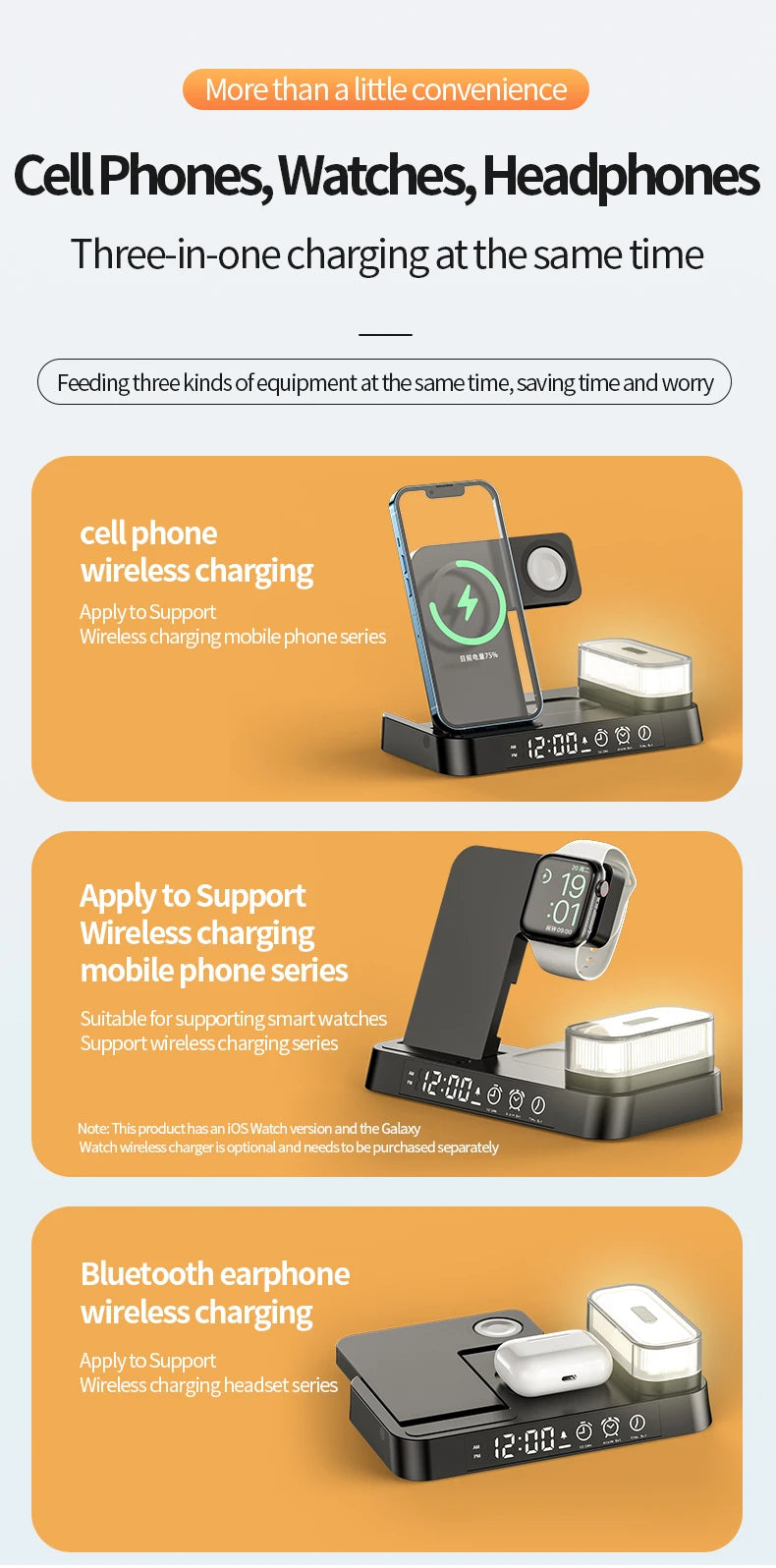 30W 3 In 1 Wireless Charger