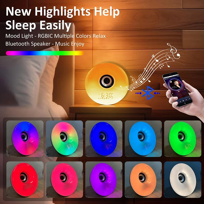 Clock Light Alarm Clock - Bluetooth Speaker