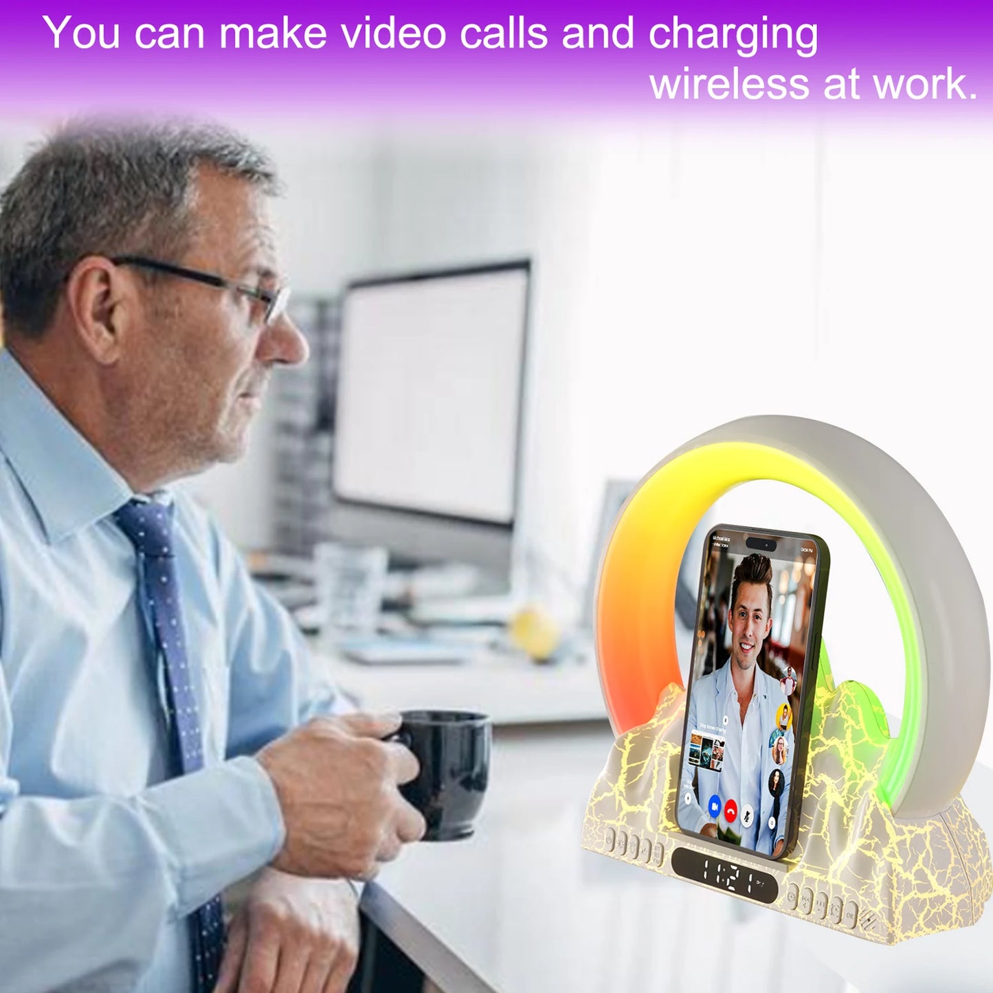 Multifunction Wireless Charger - BLE Speaker - Clock - Smart Life APP