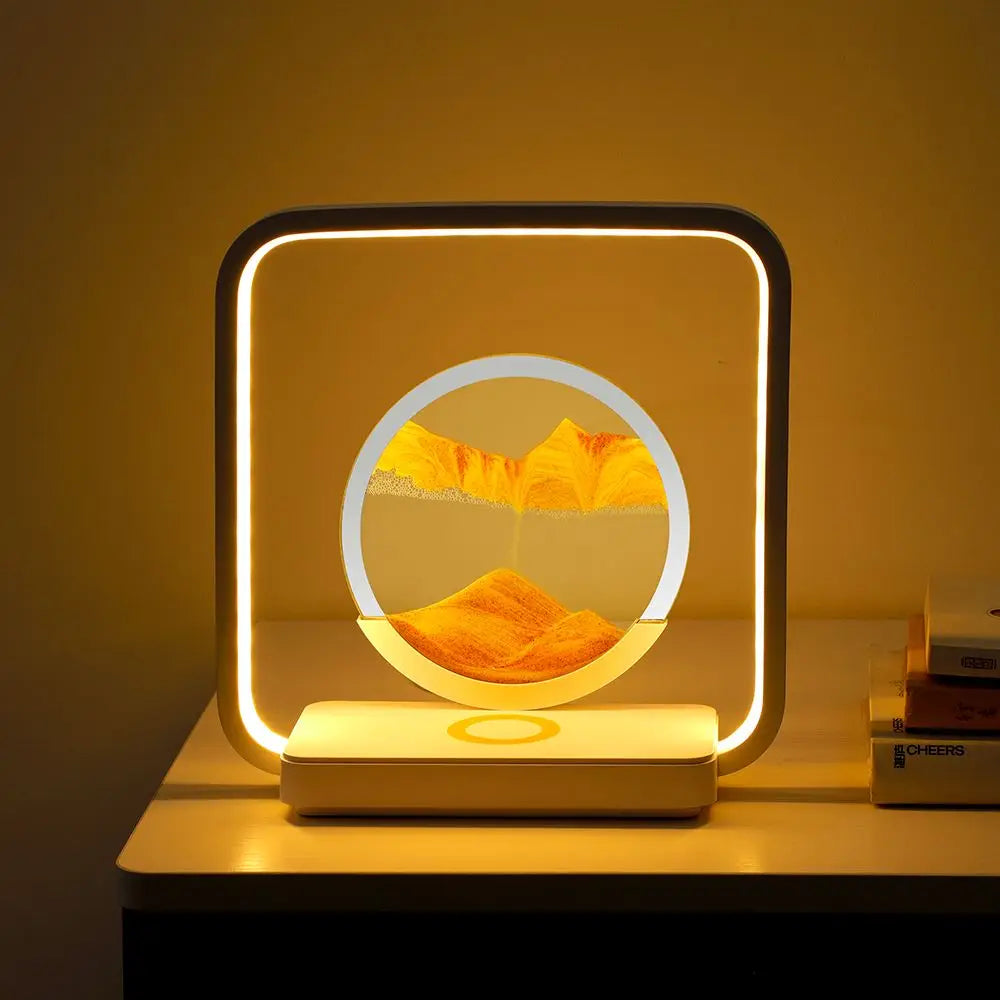 Quicksand Night Light with LED Wireless Charging