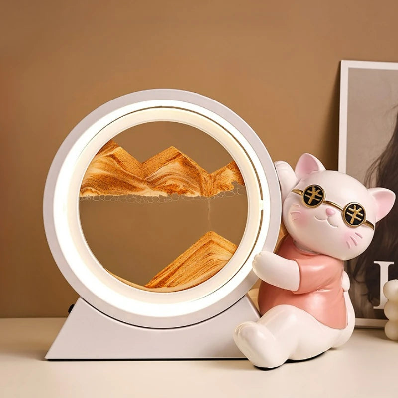 Cute Bear Flowing Sand Decoration Lights