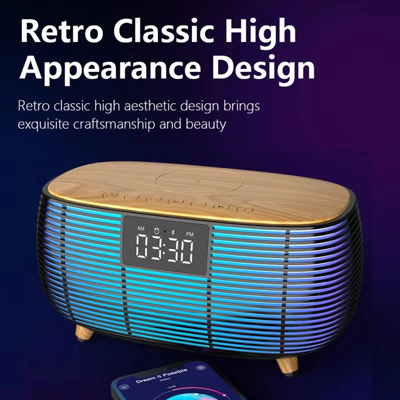 Wireless Charging with Decorative Lighting and BT Speakers