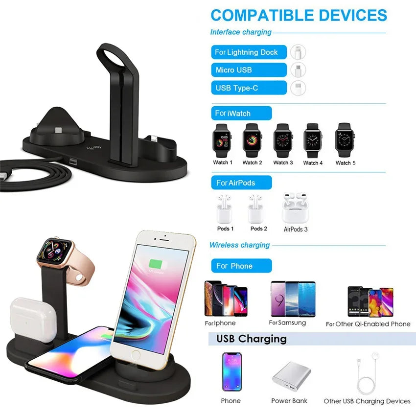 30W 7 in 1 Wireless Charger For iPhone