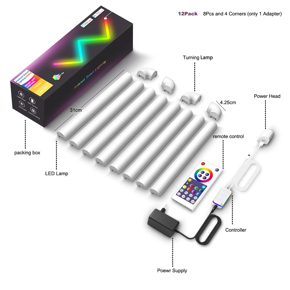 Smart Decorative RGB LED Lights - WiFi Remote Control