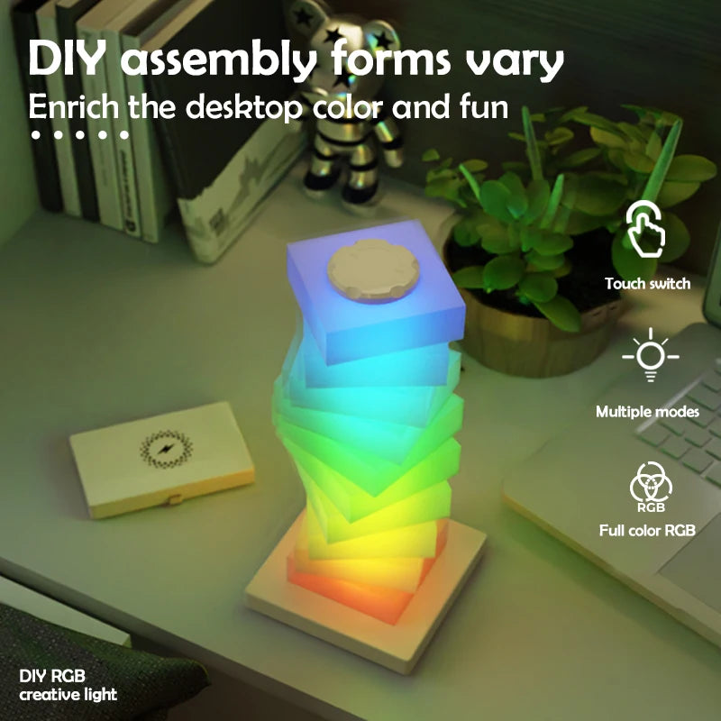 RGB DIY Desk Lamp with Wireless Charger