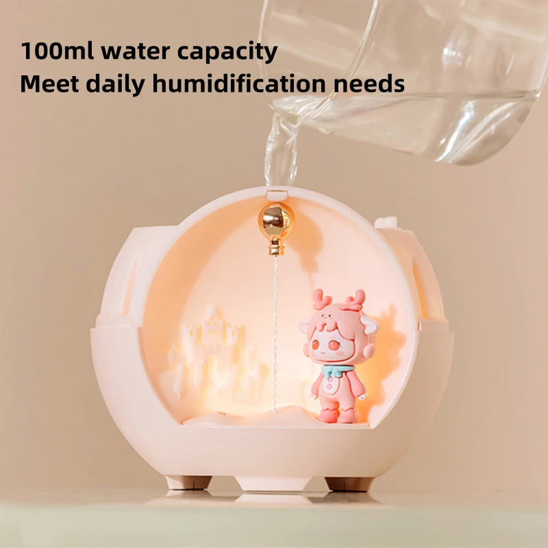 Cute Cartoon Romantic Lamp Mini Air Humidifier USB