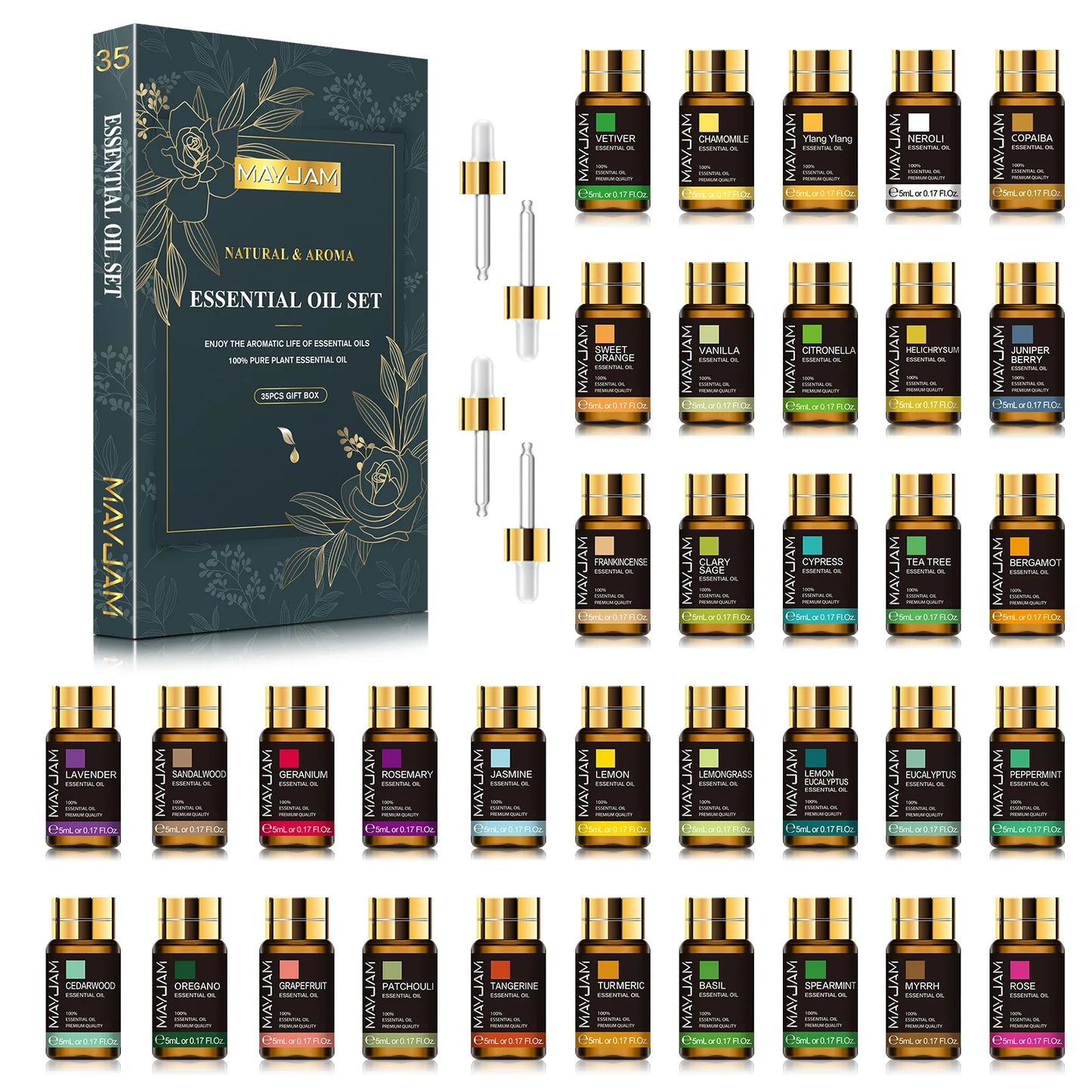 35pcs/set Essential Oils for Diffuser and Aromatherapy