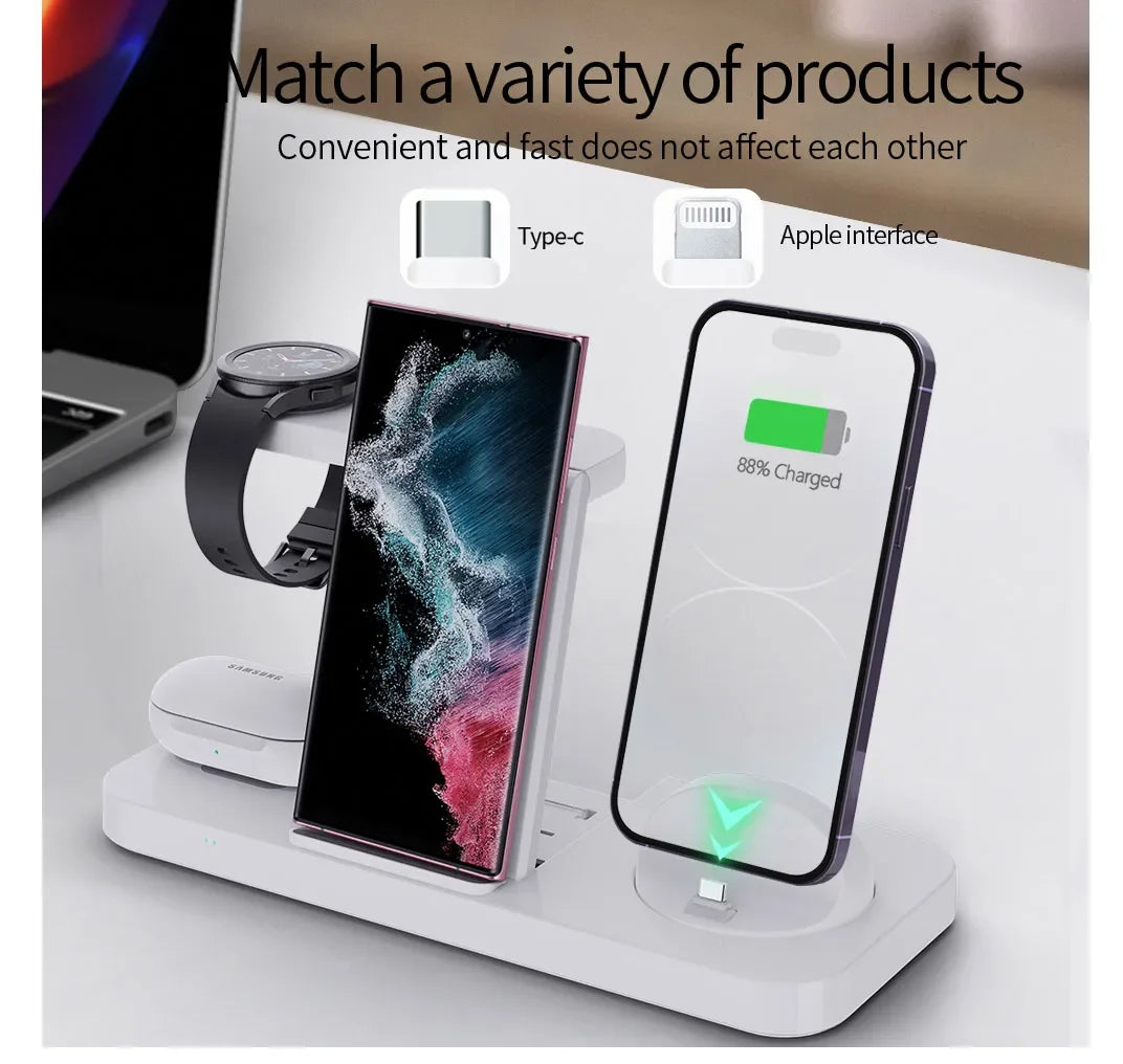 6 in 1 Foldable Wireless Charger