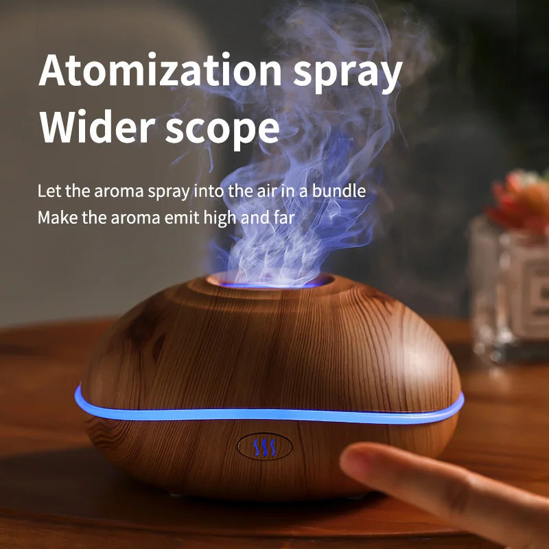 Wooden Aroma Diffuser - Fire Lamp
