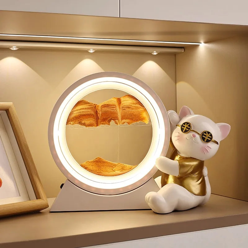 Cute Bear Flowing Sand Decoration Lights