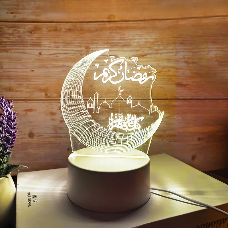 3D Acrylic Night Light - Arabic Art - USB