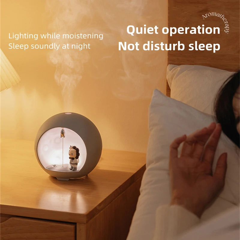 Cute Cartoon Romantic Lamp Mini Air Humidifier USB