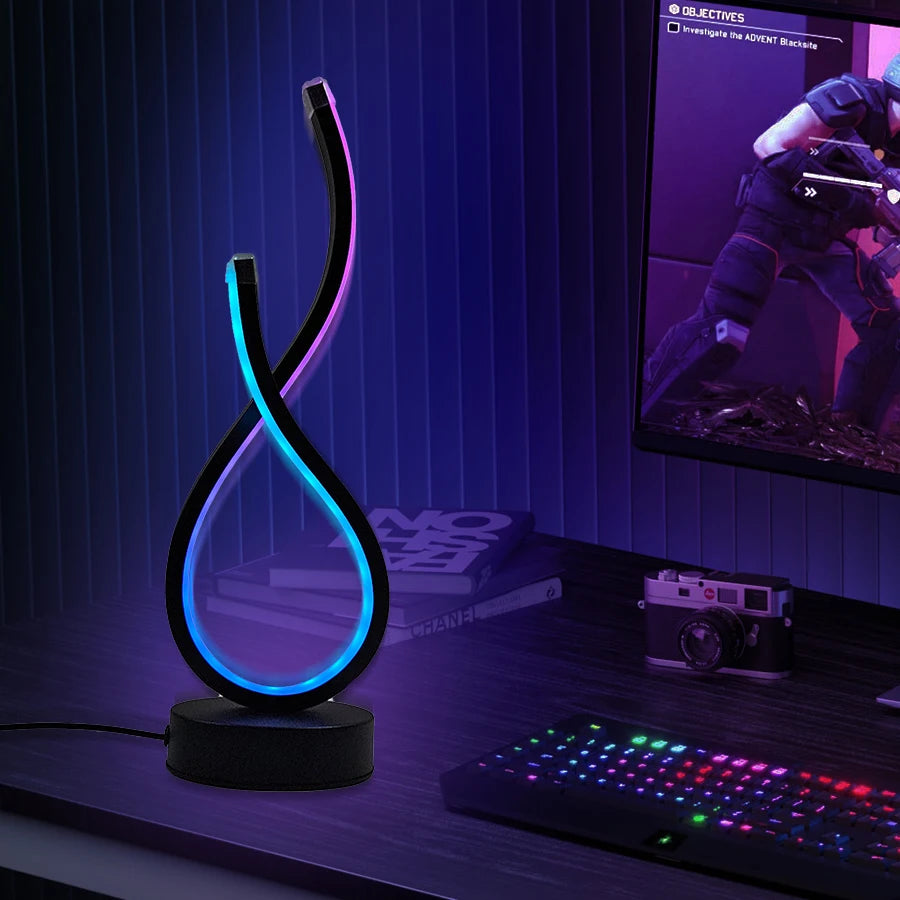 Modern LED Desk Lamp with USB Power