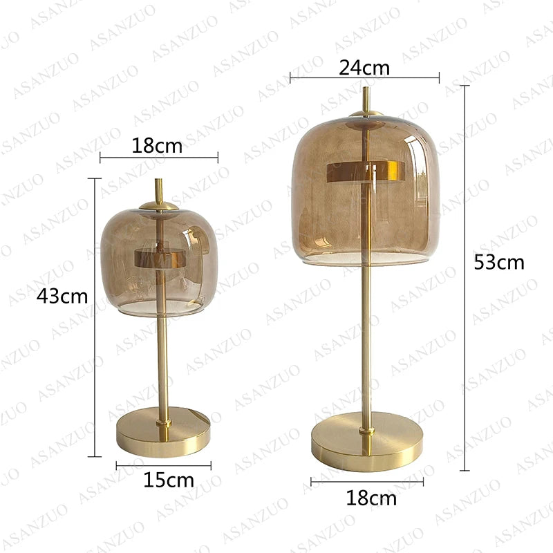 Nordic Glass Table Lamps LED