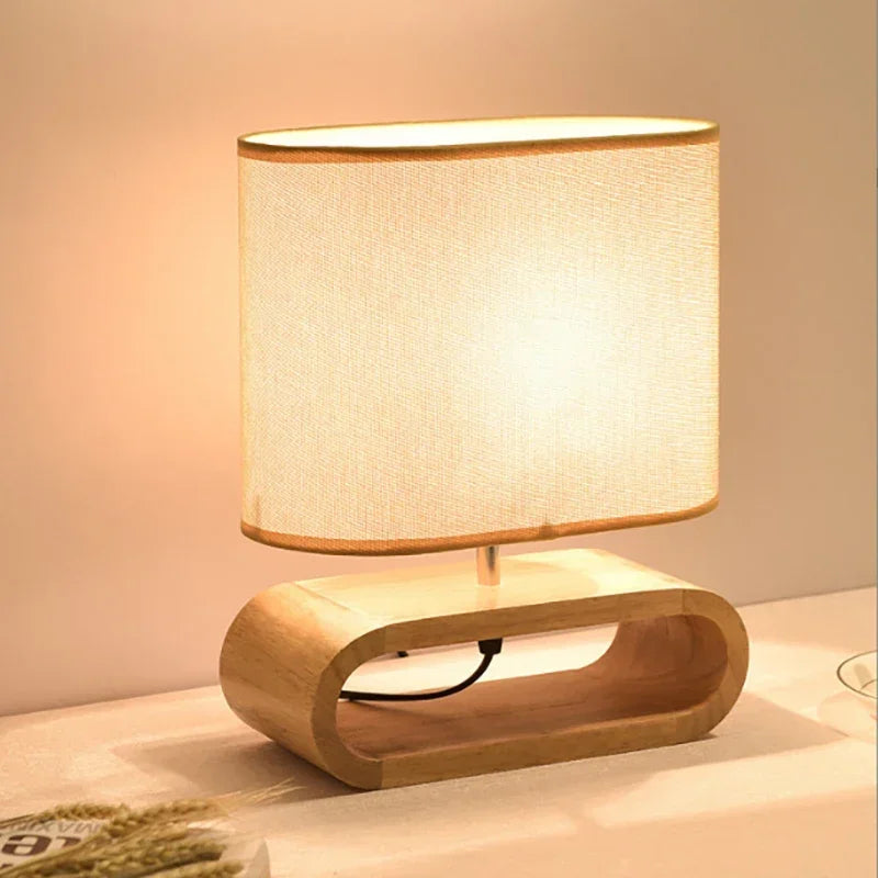 Creative Table Lamp Wooden Robot Shape
