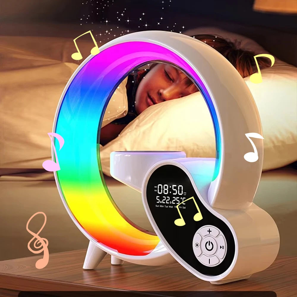 Multifunction Smart Night Light - Alarm - Bluetooth Speaker - Wireless Charger